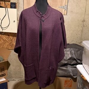 Tally Ho Deep Purple Knit Sweater Heavy and Well made